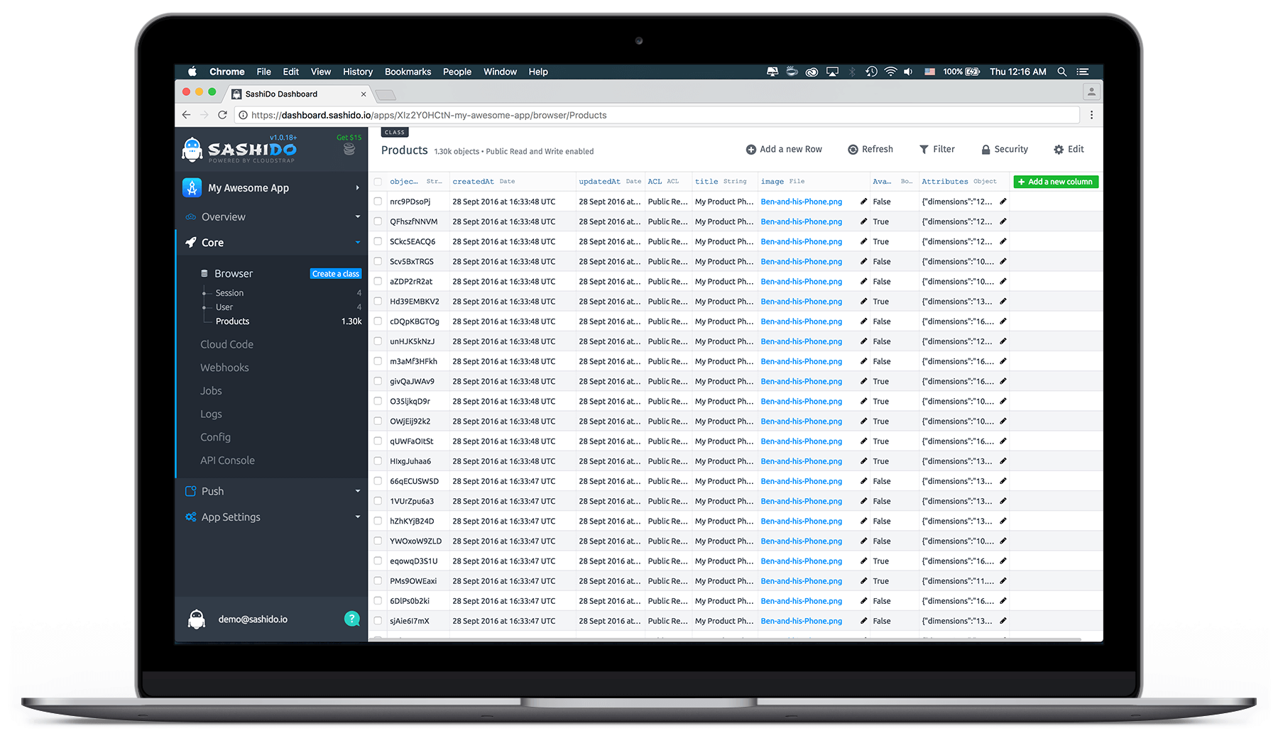 Database Browser - preview of your database.