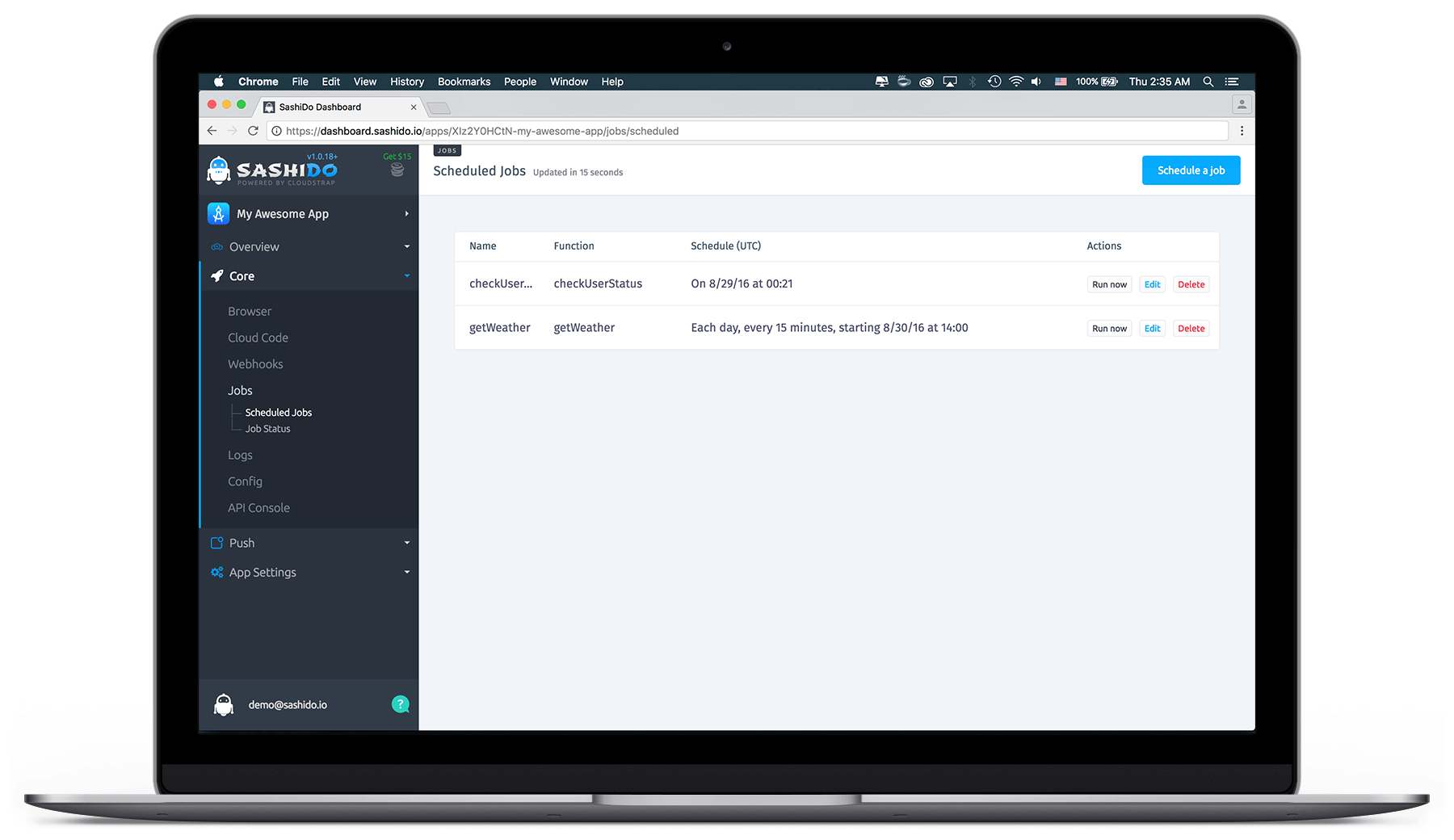 Background Jobs - On demand running of jobs